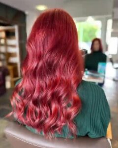 Cherry Red Hair Colour at BYou Salon at Blakes Salon in Canterbury