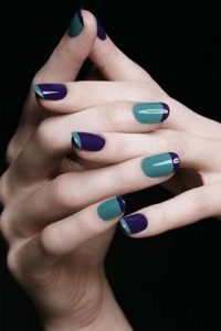 two tone nails, nail trends, canterbury hair and beauty salon