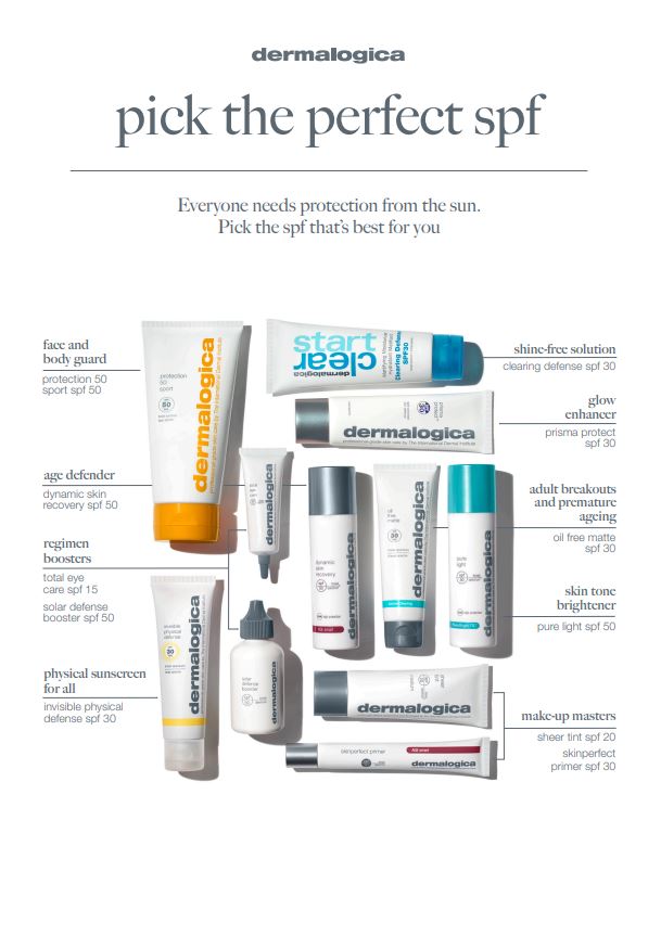 Pick the perfect SPF Dermalogica at Blakes Beauty Salon Canterbury 1